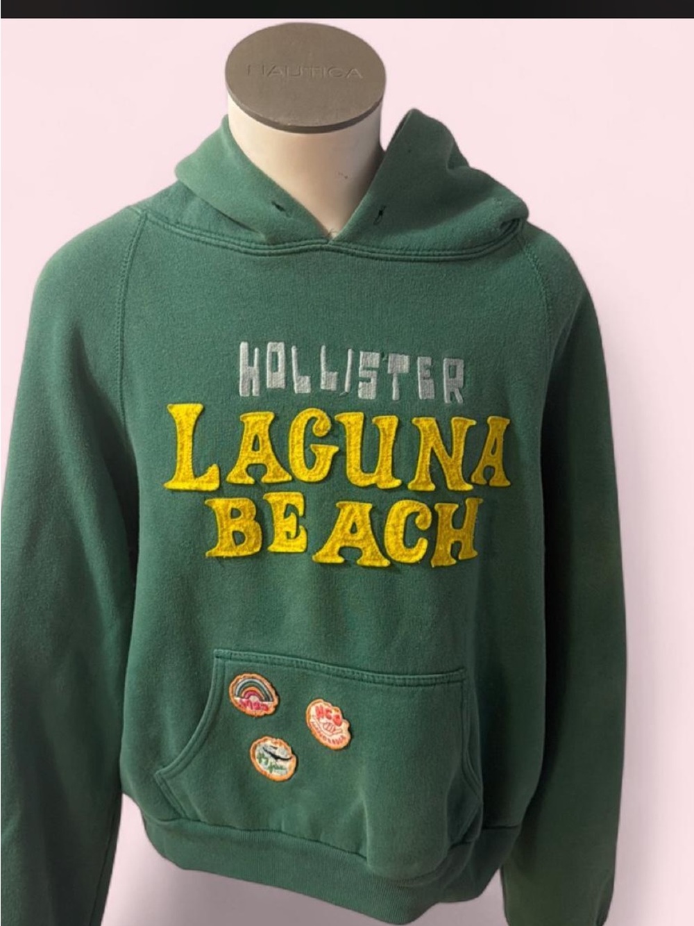 Hollister green vintage Laguna Beach Green Hoodie Kids L or, adult XS-S.
